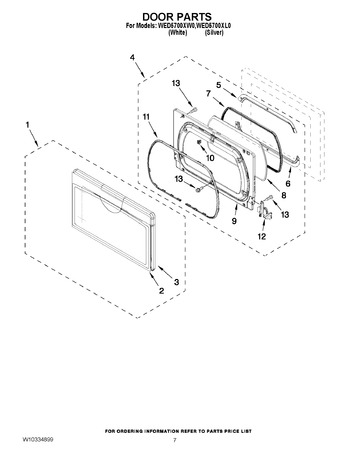 Diagram for WED5700XL0