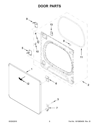 Diagram for WED8500DW3