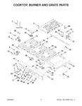 Diagram for 02 - Cooktop, Burner And Grate Parts