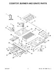 Diagram for 02 - Cooktop, Burner And Grate Parts