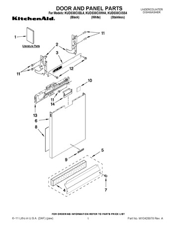 Diagram for KUDS30CXWH4