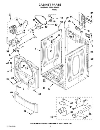 Diagram for WED9151YW0