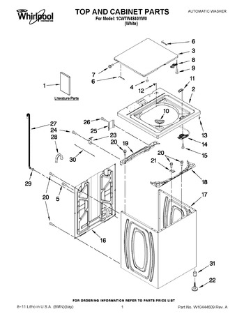 Diagram for 1CWTW4840YW0