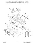 Diagram for 03 - Cooktop, Burner And Grate Parts