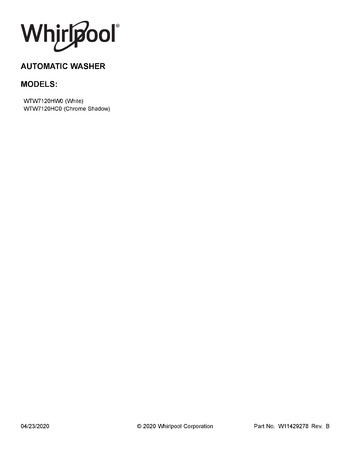 Diagram for WTW7120HW0