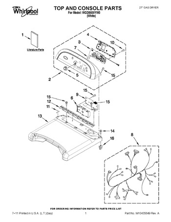 Diagram for WGD8600YW0