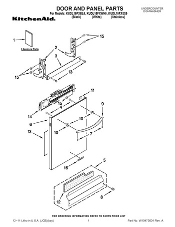 Diagram for KUDL15FXWH5