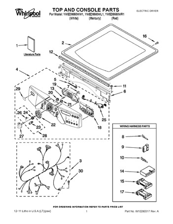 Diagram for YWED9550WR1