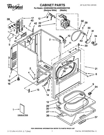 Diagram for 4GWED4900YW0