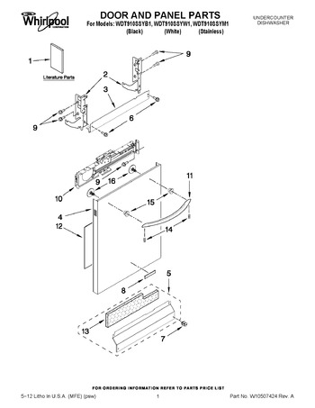 Diagram for WDT910SSYM1