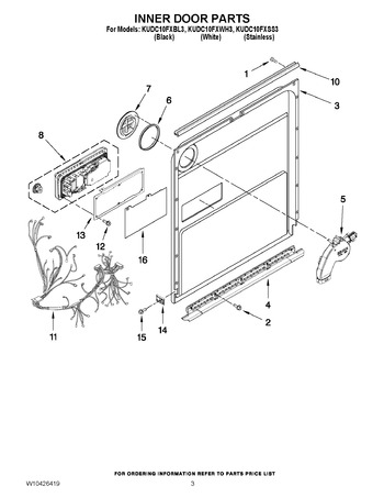 Diagram for KUDC10FXWH3