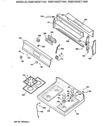 Diagram for RGB745WET1WW