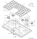 Diagram for 1 - Control Panel & Cooktop