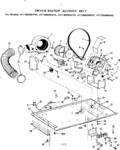 Diagram for 03 - Dryer Motor, Blower, Belt